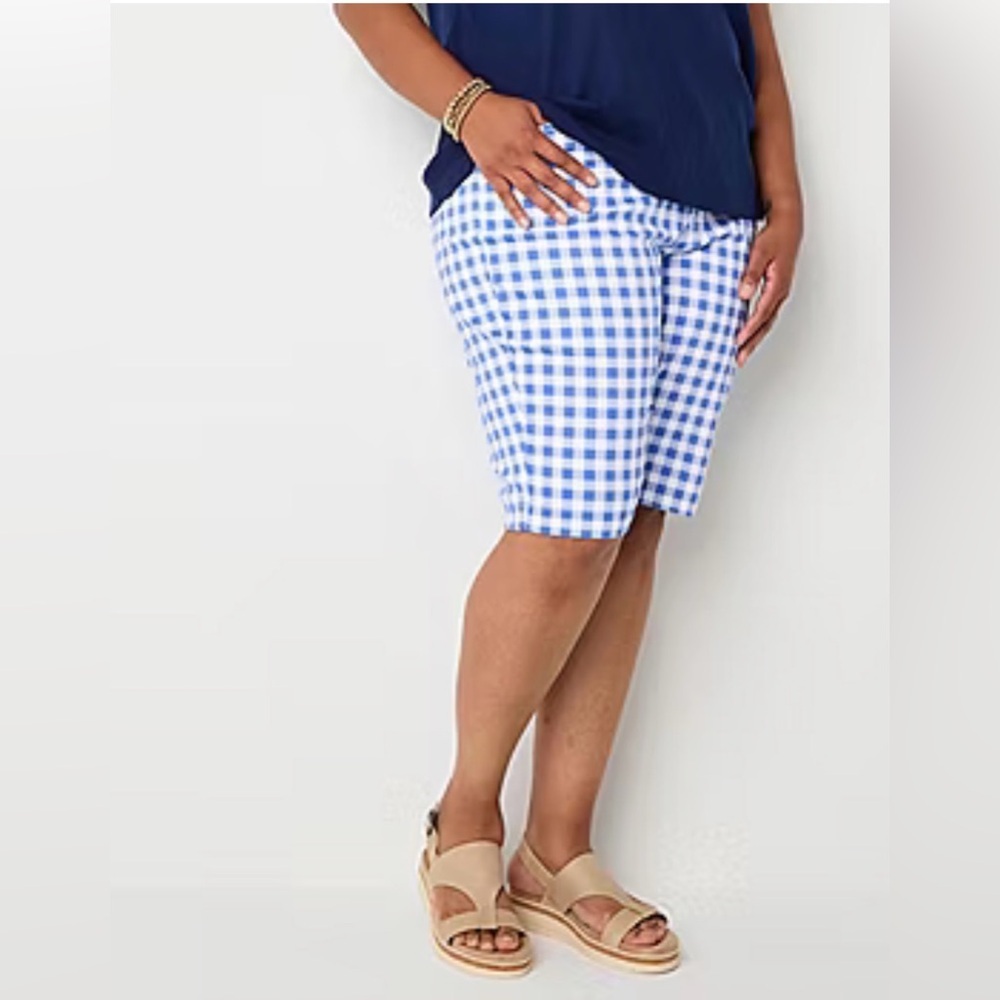 St. John's Bay Womens 11 1/2" Mid Rise Bermuda Short